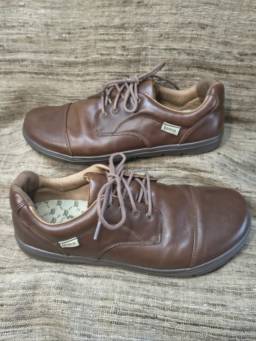 LEMS Nine2Five Mocha Brown Leather Oxford Shoes